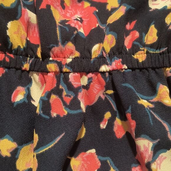 LC Lauren Conrad Dark Blue Floral Dress - Picture 4 of 5